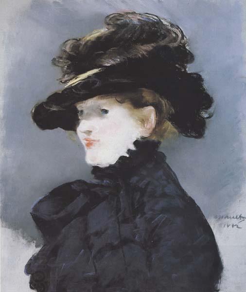 Edouard Manet Mery Lauent au chapeau noir Pastel (mk40)